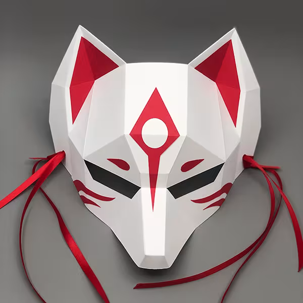Kitsune Half Face Mask - HM