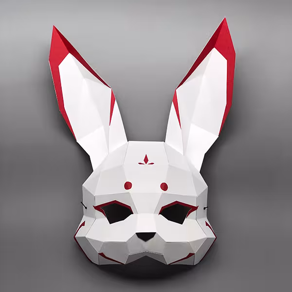 Moon Rabbit Half Mask - F