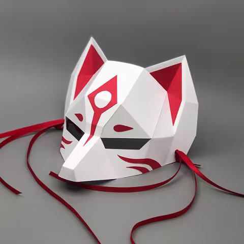 Kitsune Half Face Mask - HM