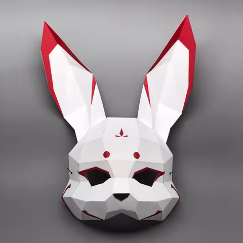 Moon Rabbit Half Mask - F